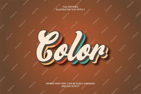 Premium Vector | Color text effect