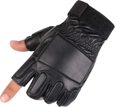 Long Keeper Genuine Sheepskin Leather Fingerless Gloves Soft Lined