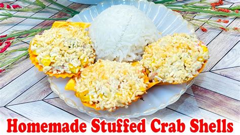 Homemade Stuffed Crab Shells Recipe Youtube