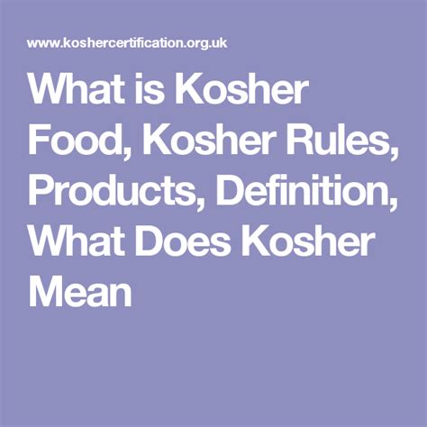 What Is Kosher Food Kosher Rules Products Definition What Does