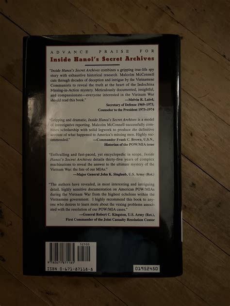 Inside Hanoi's Secret Archives by Malcolm McConnell (1995, Hardcover