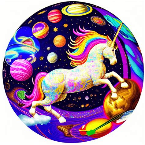 Cosmic Unicorn By Jeff Koons · Creative Fabrica