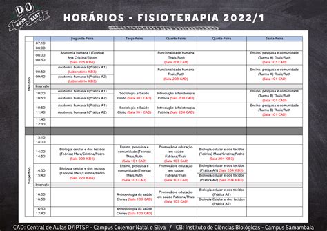 Confira Hor Rios Das Disciplinas Salas E Docentes