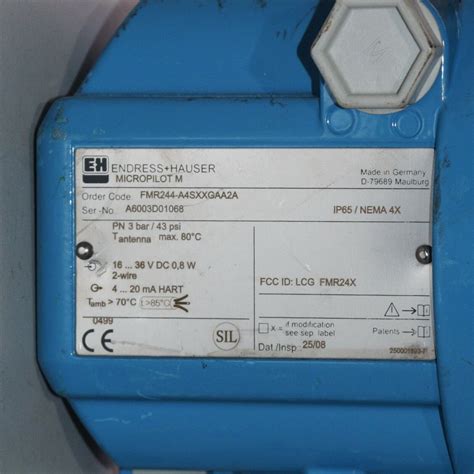 Endress Hauser Micropilot M Fmr A Sxxgaa A Ebay