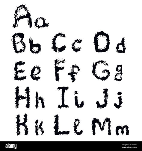 Black White Hand Lettering Alphabet Black And White Stock Photos