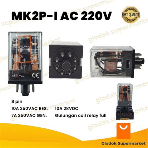 Jual Relay Mk2p Ac 220v 8 Pin Riley Mk2p I 220 Volt 8p 10a Shopee