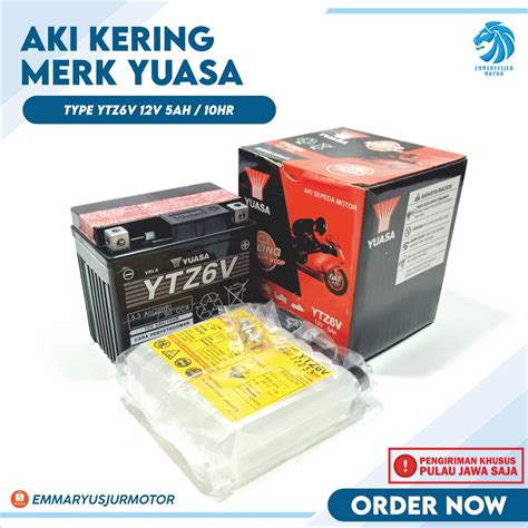 Jual Aki Yuasa Ytz V V Ah Aki Kering Motor Pcx Vario Yuasa