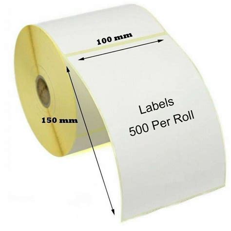 Direct Thermal Labels Zebra Compatible White Shipping Labels 102mm X