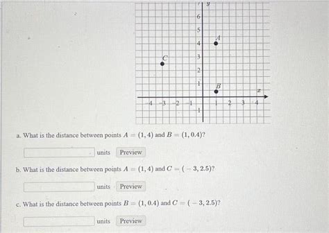 Solved A What Is The Distance Between Points A14 And