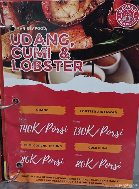 Selalu Diperbarui Menu Gemar Seafood Gunung Batu Bandung