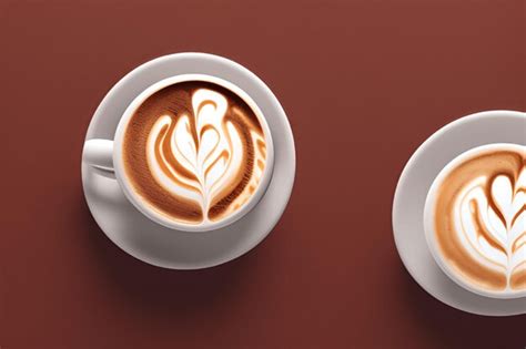 Premium AI Image Hot Coffee Cup On The Table Coffee Cappuccino Latte Art Isolated On White