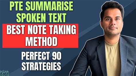 PTE Summarise Spoken Text Best Note Taking Method Perfect 90 Template