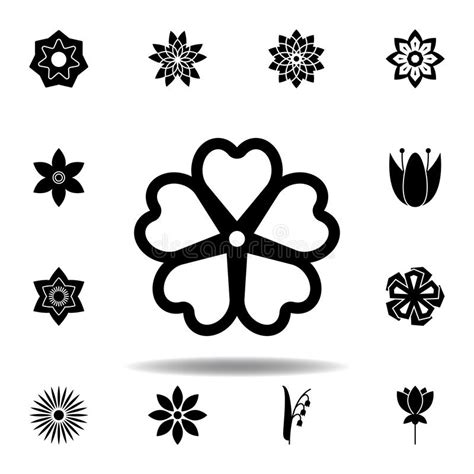 Flower Icon In Trendy Flat Style Isolated Set Of Flowers Illustration