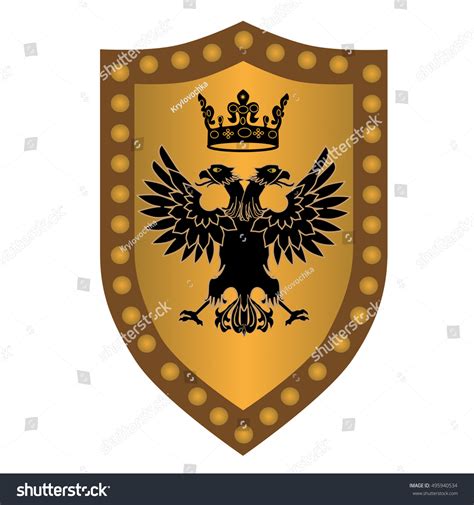 Classic Royal Emblem Badge Shield Vector 스톡 벡터로열티 프리 495940534