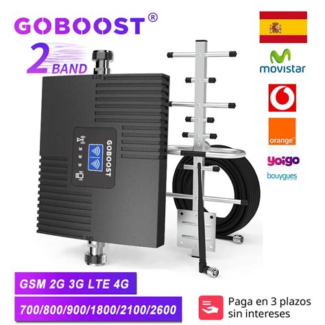 Goboost Amplificador Celular De Bandas Kit De Repetidor De Red Gsm G