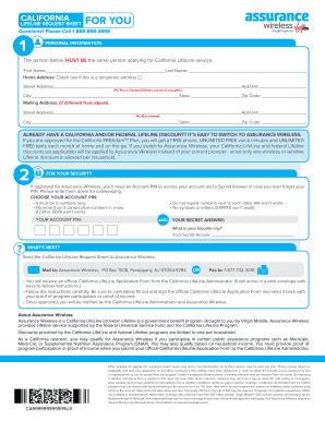 Assurancewireless Application Fill Online Printable Fillable