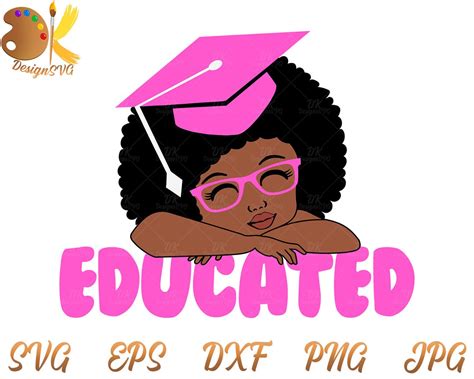 Black Girl Graduation Svg Black Girl Peekaboo Svg African Etsy