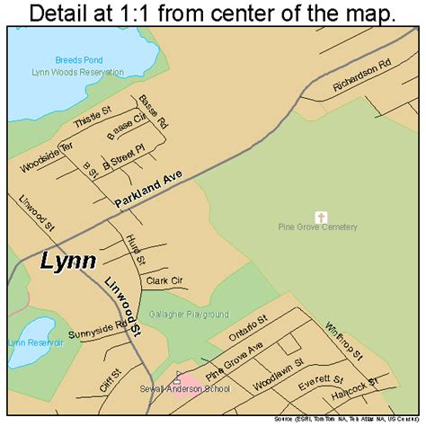 Lynn Massachusetts Street Map 2537490