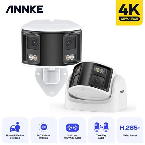 Annke Smart Home 180 8mp Duo Poe Dual Lens Wide View Outdoor Video Poe