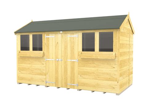 Buy Total Sheds 12x6 Apex Summer Shed Double Doors Garden Building