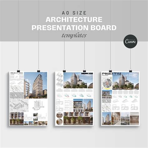 Architecture Presentation Board Templates Canva A0 Presentation Board