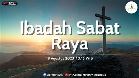 IBADAH SABAT RAYA Pdt JSM Sagala MCMI 19 Agustus 2023 YouTube