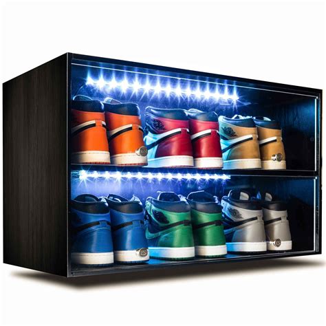 Sneaker Throne Shoe Rack With Lights For Up To 6 Pairs Of Shoes Black