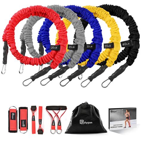 Polygon Resistance Bands Set Upgraded Resistance Tubes With Anti Snap