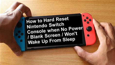 How To Hard Reset Nintendo Switch Console When No Power Blank Screen