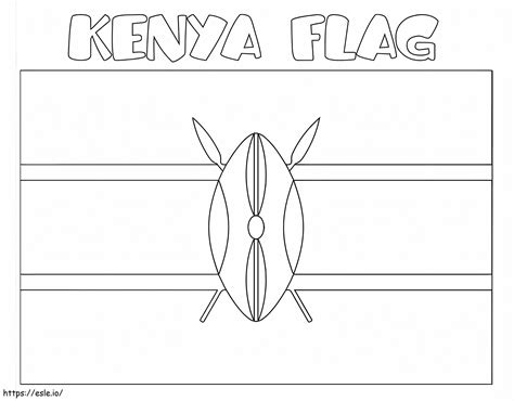 Bandera De Kenia Para Colorear