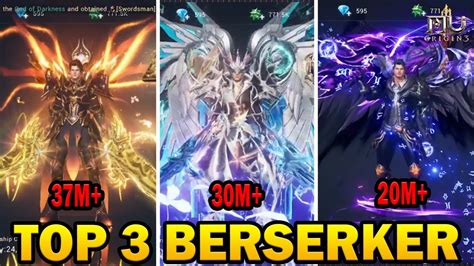 MU ORIGIN 3 TOP BERSERKER POWER RANKINGS MenchDrey YouTube