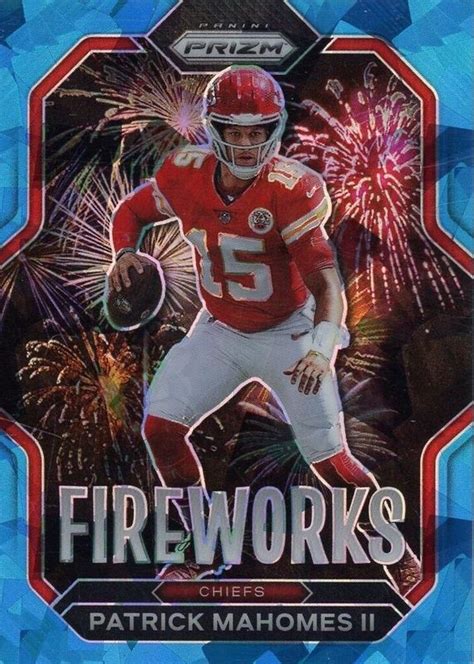 Patrick Mahomes II 2022 Prizm F 2 Fireworks Blue Ice 99 Price Guide