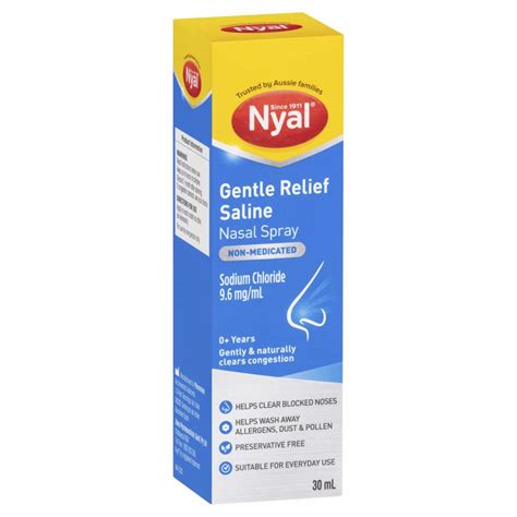 Nyal Gentle Relief Saline Nasal Spray 30mL - NYAL