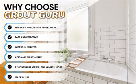 Grout Guru Grout Cleaner For Tile Floors Works In Minutes Powerful