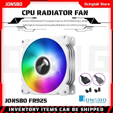 Jonsbo F925 92mm Komputer Stancjonarny Wentylator Obudowy 4PIN PWM 5V