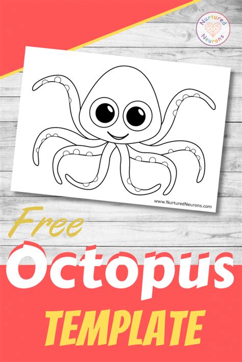 Cute Octopus Template (Great for Preschool crafts) - Nurtured Neurons