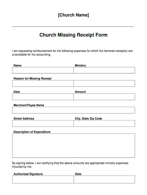 missing receipt form   fill  sign printable template