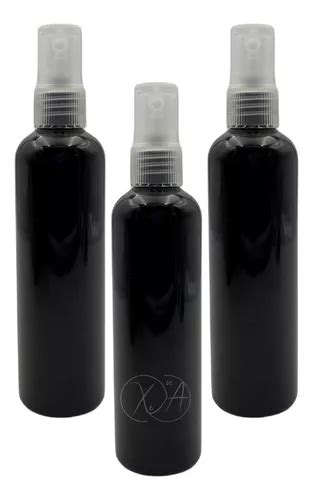 Botellas Envase Negro 125 Ml Con Atomizador Natural X 100 Pz En Venta