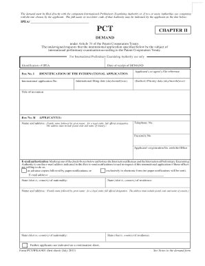 Editable Form PCTIPEA401 DEMAND WIPO Sipo Gov Fill Out And Sign