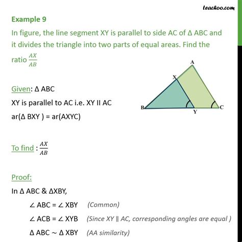 Question Line Segment Xy Is Parallel To Side Ac Of Abc