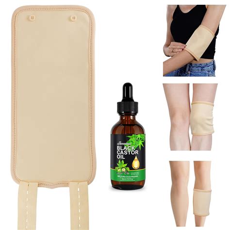 Amazon Jamaican Castor Oil Pack Wrap For Knee Reusable Organic