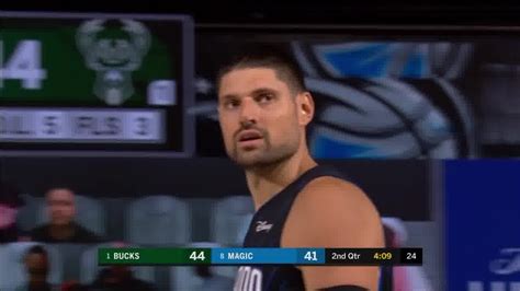 Nikola Vucevic Full Play Bucks Vs Magic 2019 20 Playoffs Game 4