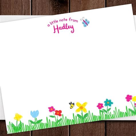 Personalized Stationery For Kids Etsy