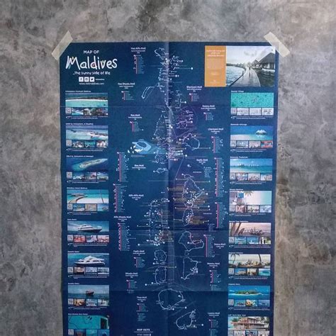 Map Of Maldives 3rd Edition 2018 4x2ft Map With All The Resorts