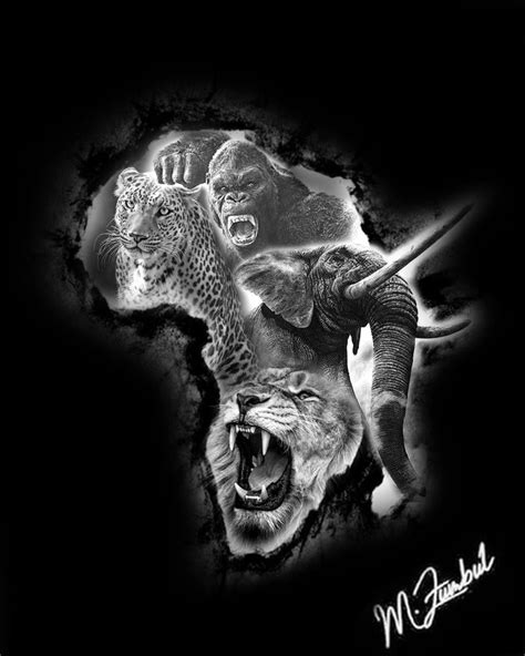 African Animal Tattoo Design