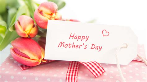 Download Happy Mothers Day Card Red Tulips Hd Wallpaper