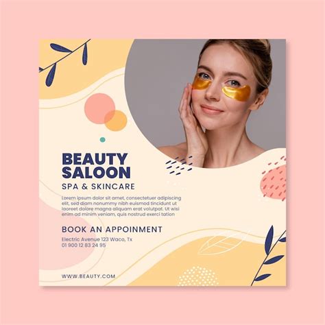 Modèle De Flyer De Salon De Beauté Vecteur Premium