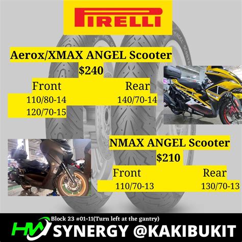 Pirelli Angel Scooter Tyre Yamaha Aerox Nmax Xmax Adv Motorcycles