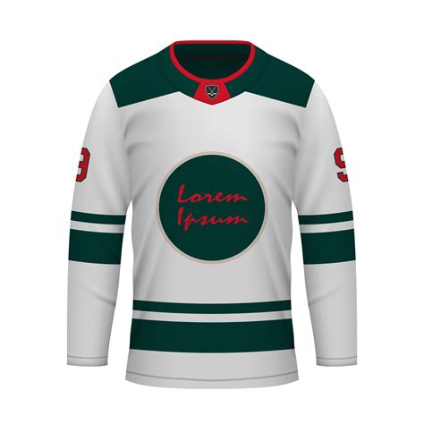 Realistic Ice Hockey away jersey Minnesota, shirt template 22753368 ...