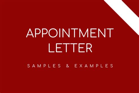 How To Write An Appointment Letter Sample Top Letter Templates